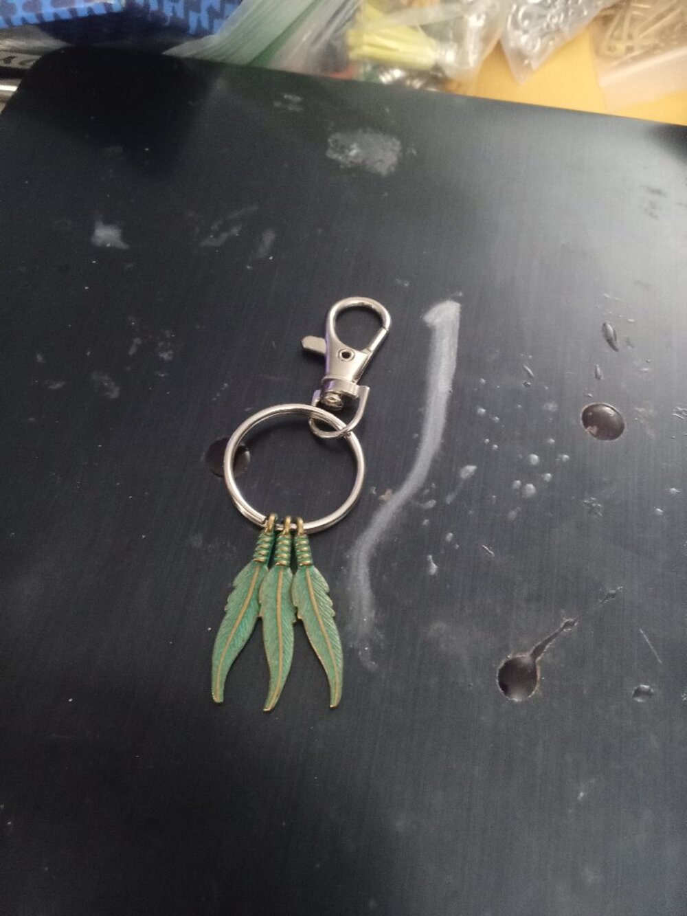 Feather Keychain Bag Charm